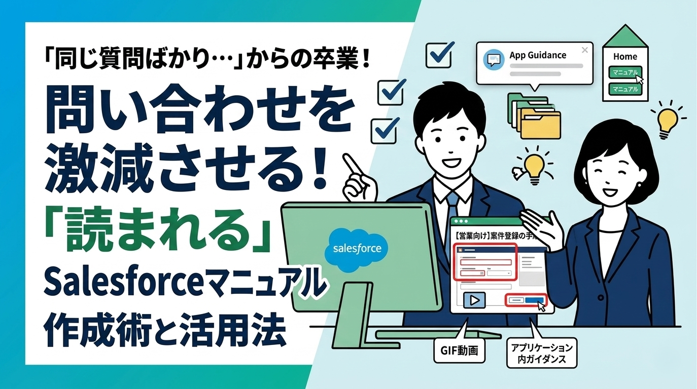 Salesforce管理者向け：社内の問い合わせ対応を減らすマニュアル作成術