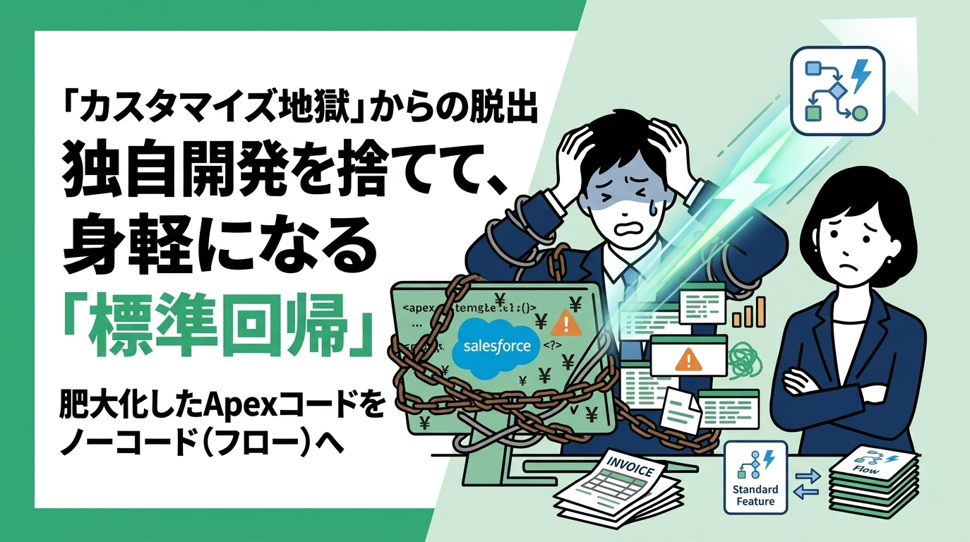運用フェーズで陥りがちなSalesforceの「カスタマイズ地獄」からの脱出