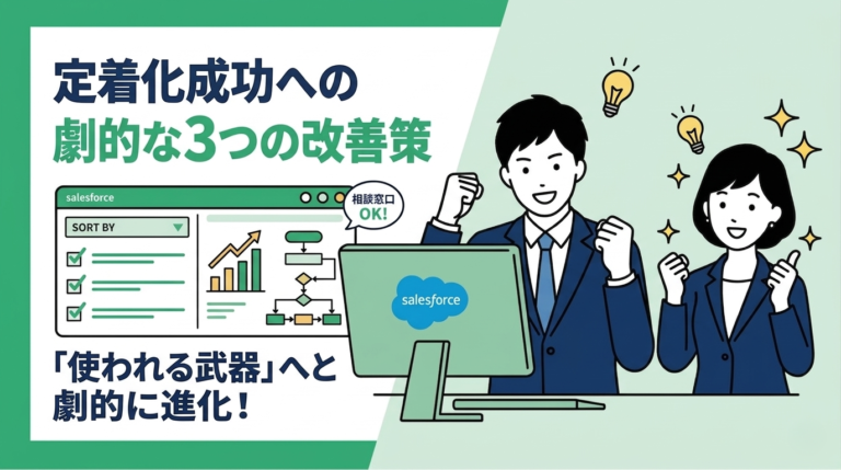 Salesforceが社内に定着しない3つの理由と、劇的な改善策