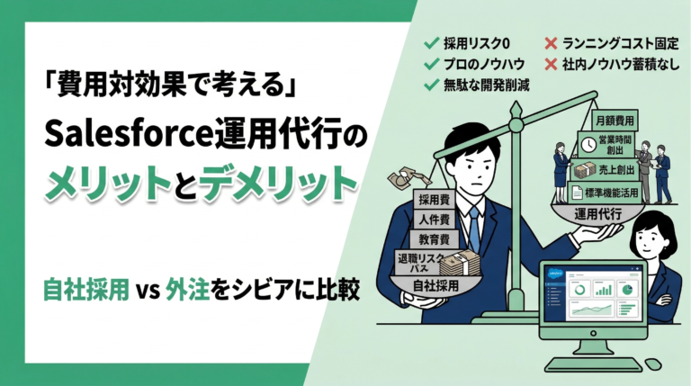 費用対効果で考える、Salesforce運用代行のメリットとデメリット