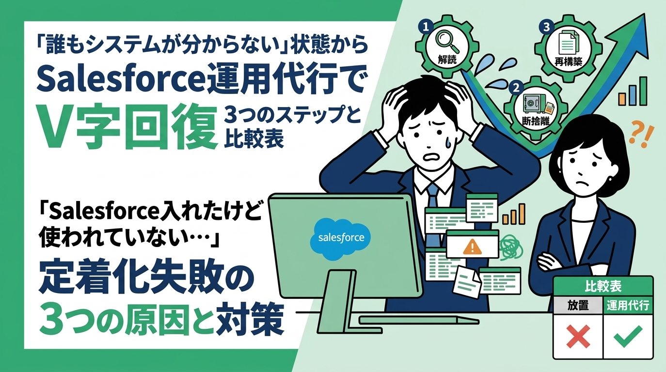 「誰もシステムが分からない」状態からSalesforce運用代行でV字回復