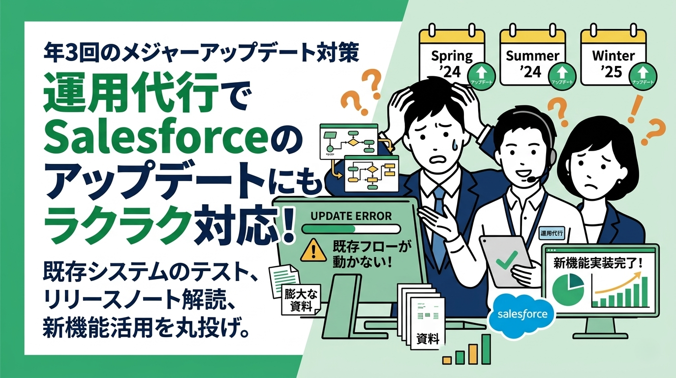 運用代行でSalesforceのアップデートにもラクラク対応！
